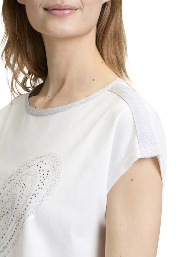 Cartoon Damen T-Shirts Patch Cream/Sil