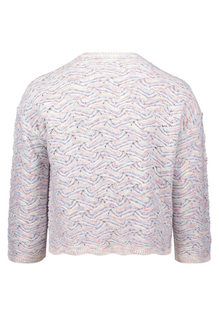 Cartoon Damen Strickjacken Blue/White