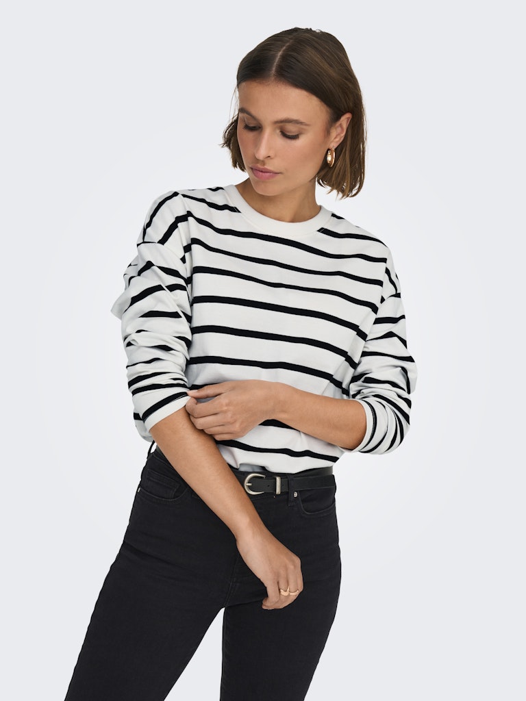 Only Damen T-Shirts Cloud Dancer/Bl