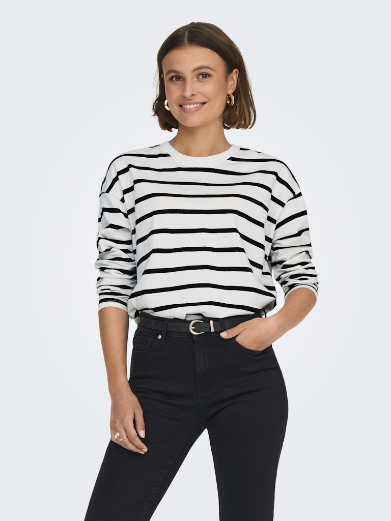 Only Damen T-Shirts Cloud Dancer/Bl