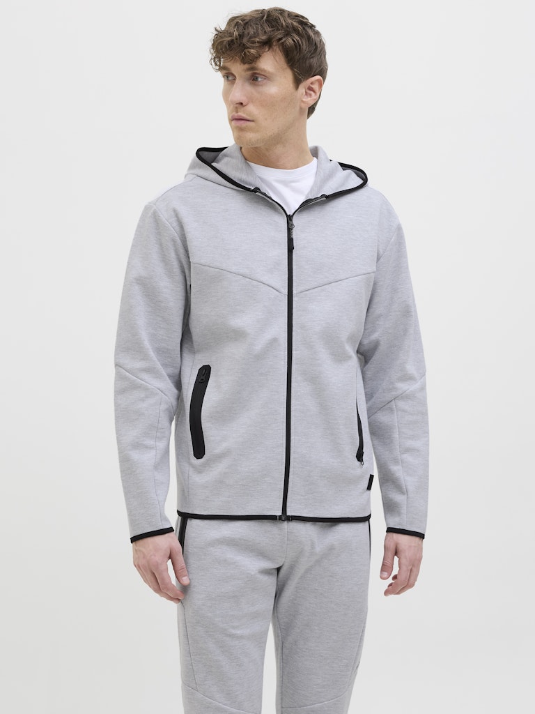 Jack & Jones Herren Sweatjacken Light Grey Mela