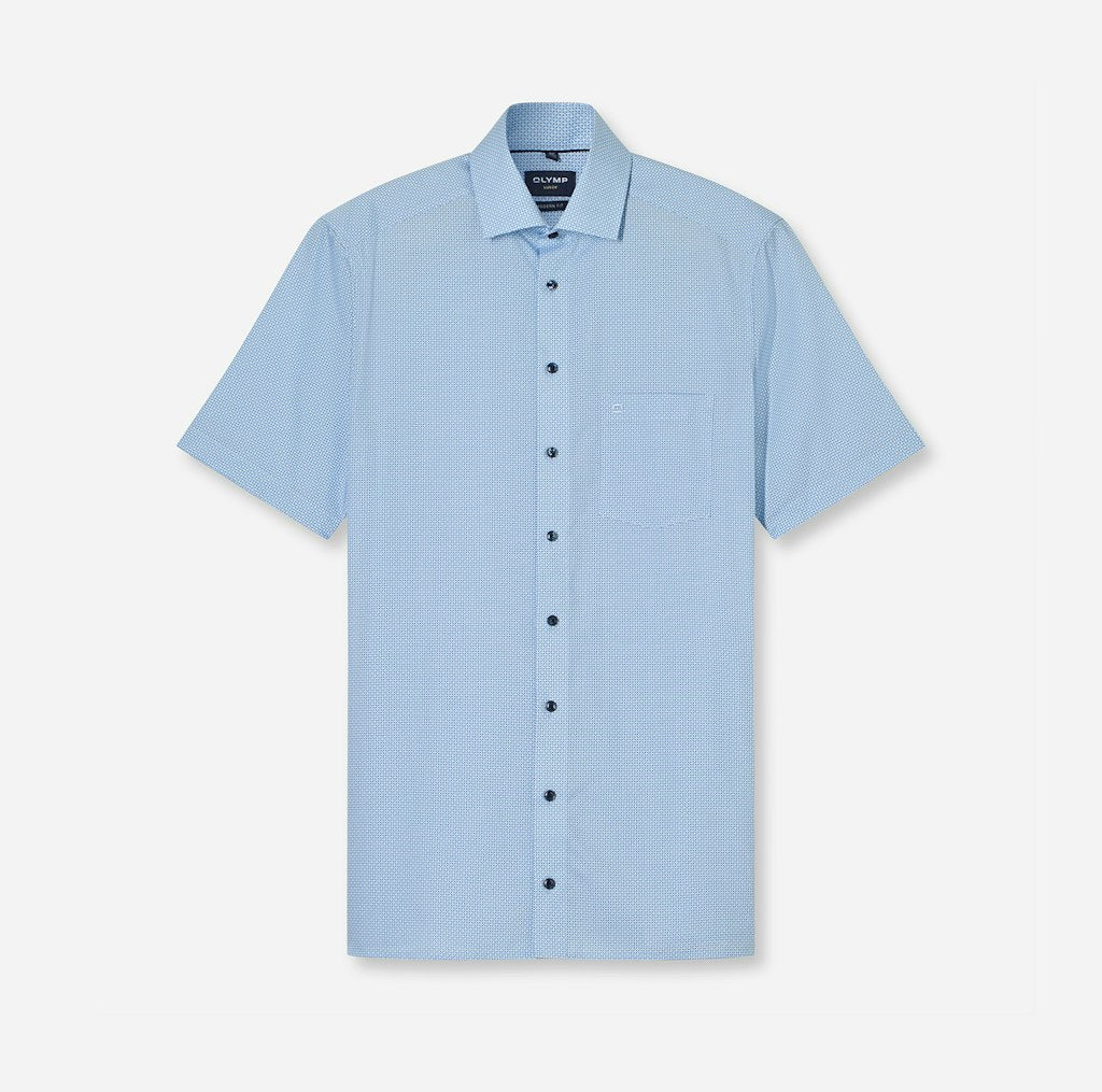 Olymp Herren Hemden kurz  Bleu