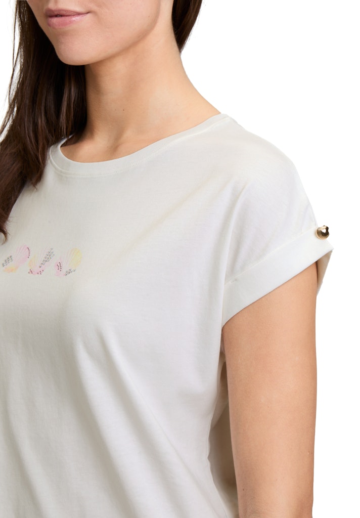 Cartoon Damen T-Shirts Patch Cream/Ros