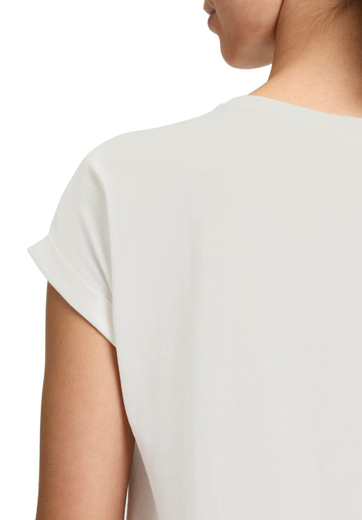 Cartoon Damen T-Shirts Patch Cream/Gol