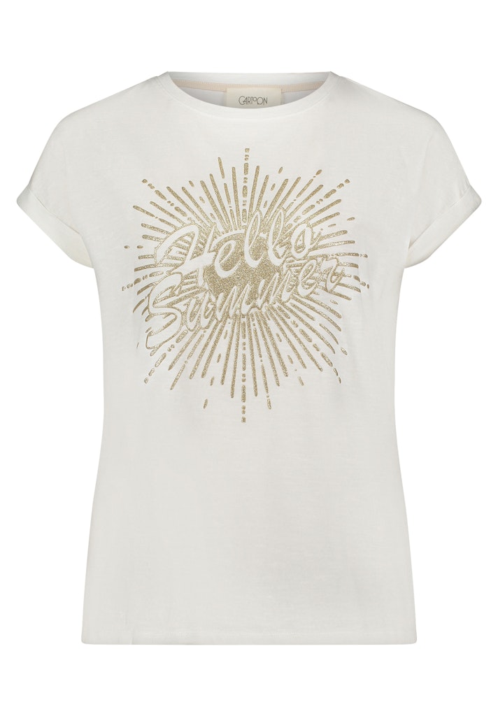 Cartoon Damen T-Shirts Patch Cream/Gol