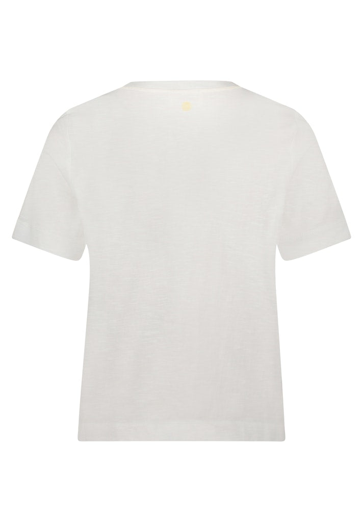 Cartoon Damen T-Shirts Patch Cream/Pin