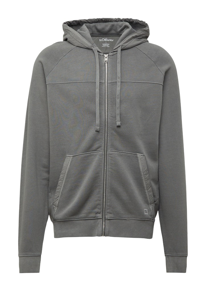 S. Oliver red Herren Sweatjacken Grey/Black