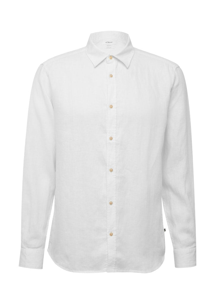 S. Oliver red Herren Hemden lang White