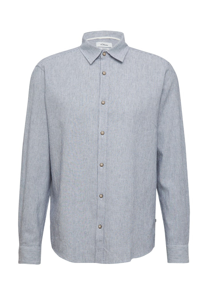 S. Oliver red Herren Hemden lang Blue