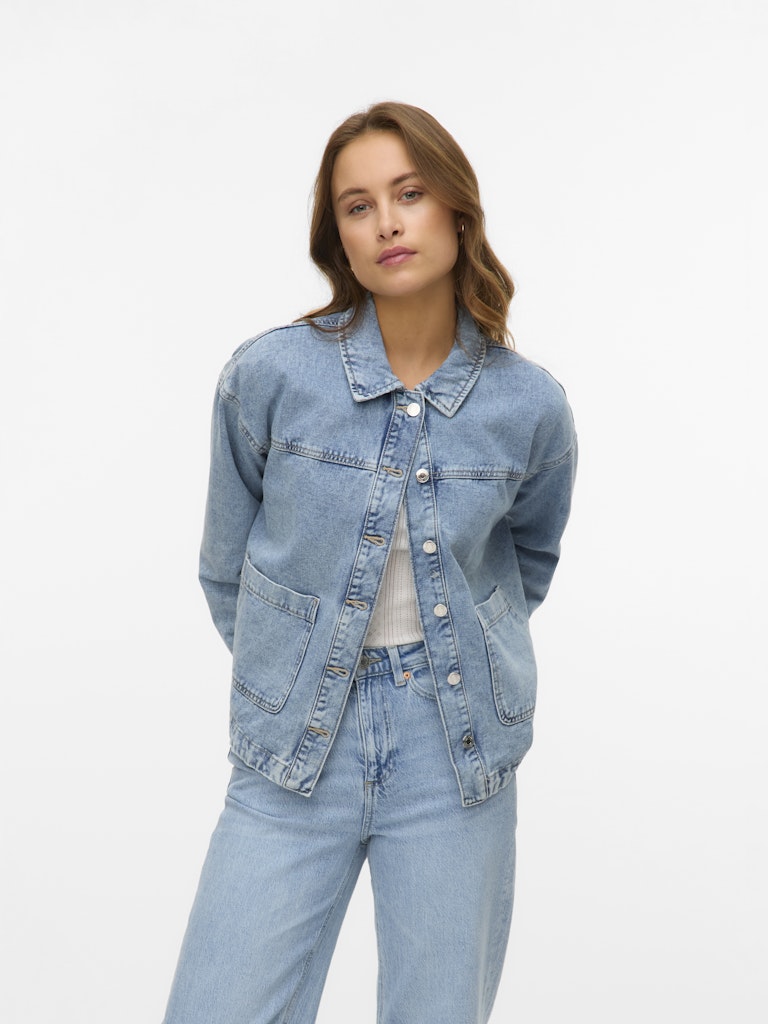Vero Moda Damen Jeansjacken Light Blue Deni
