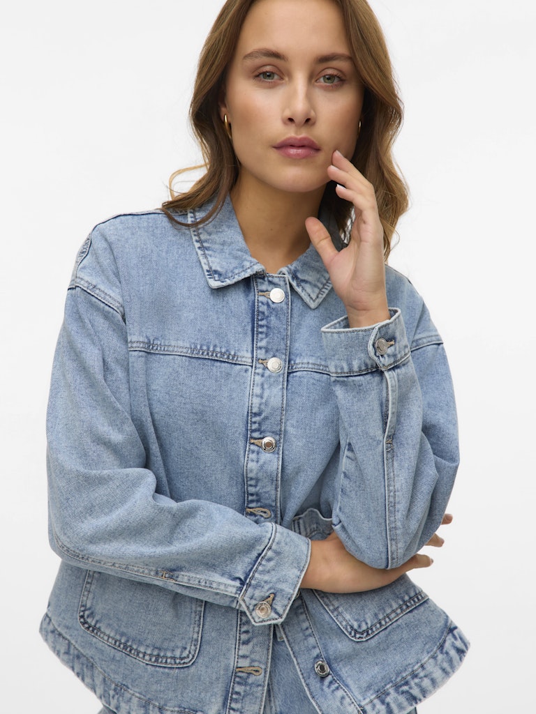 Vero Moda Damen Jeansjacken Light Blue Deni