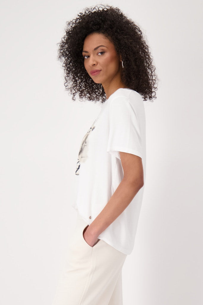 Monari Damen T-Shirts  Cream