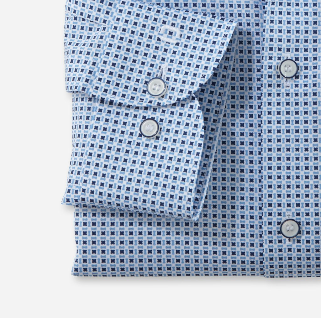 Olymp Herren Hemden lang  Blau