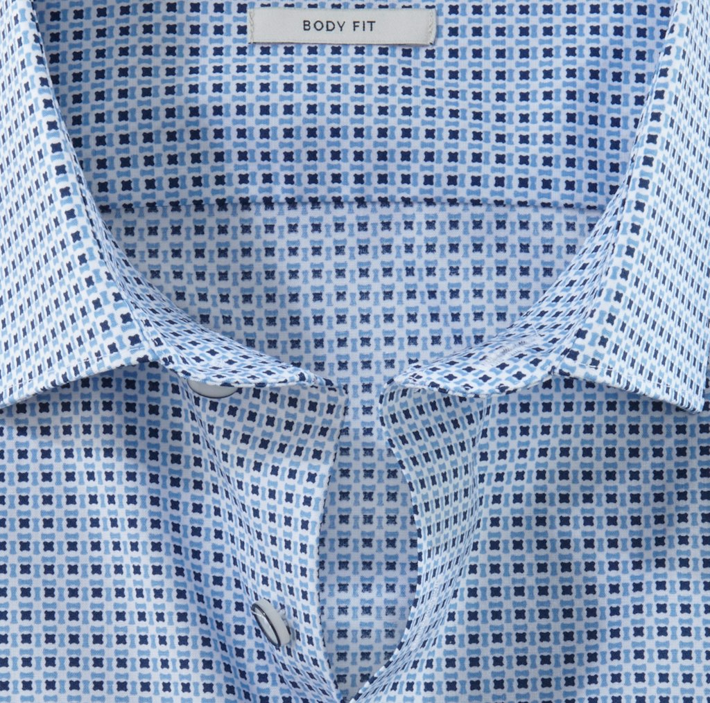 Olymp Herren Hemden lang  Blau