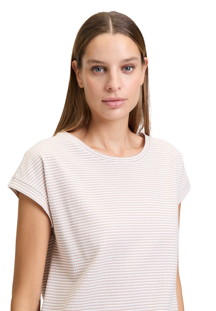 Betty & Co Damen T-Shirts Cream/Taupe