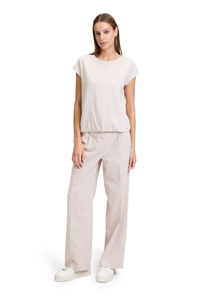 Betty & Co Damen T-Shirts Cream/Taupe