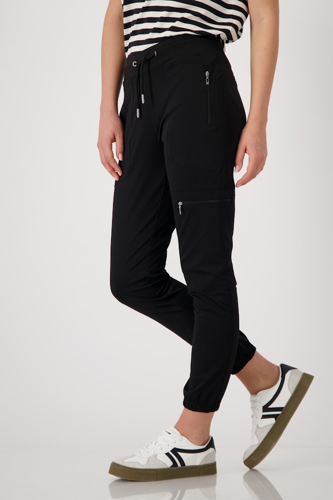 Monari Damen Hosen  Schwarz