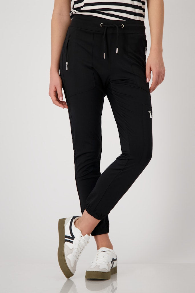Monari Damen Hosen  Schwarz