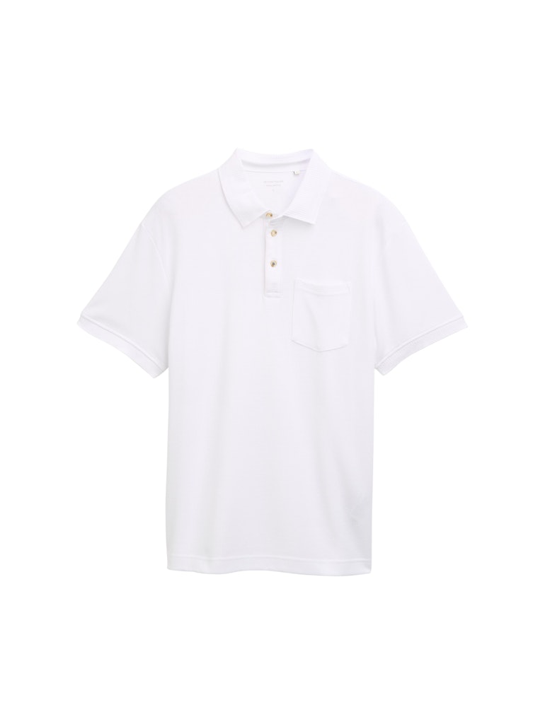 Tom Tailor Herren Polo-Shirts White