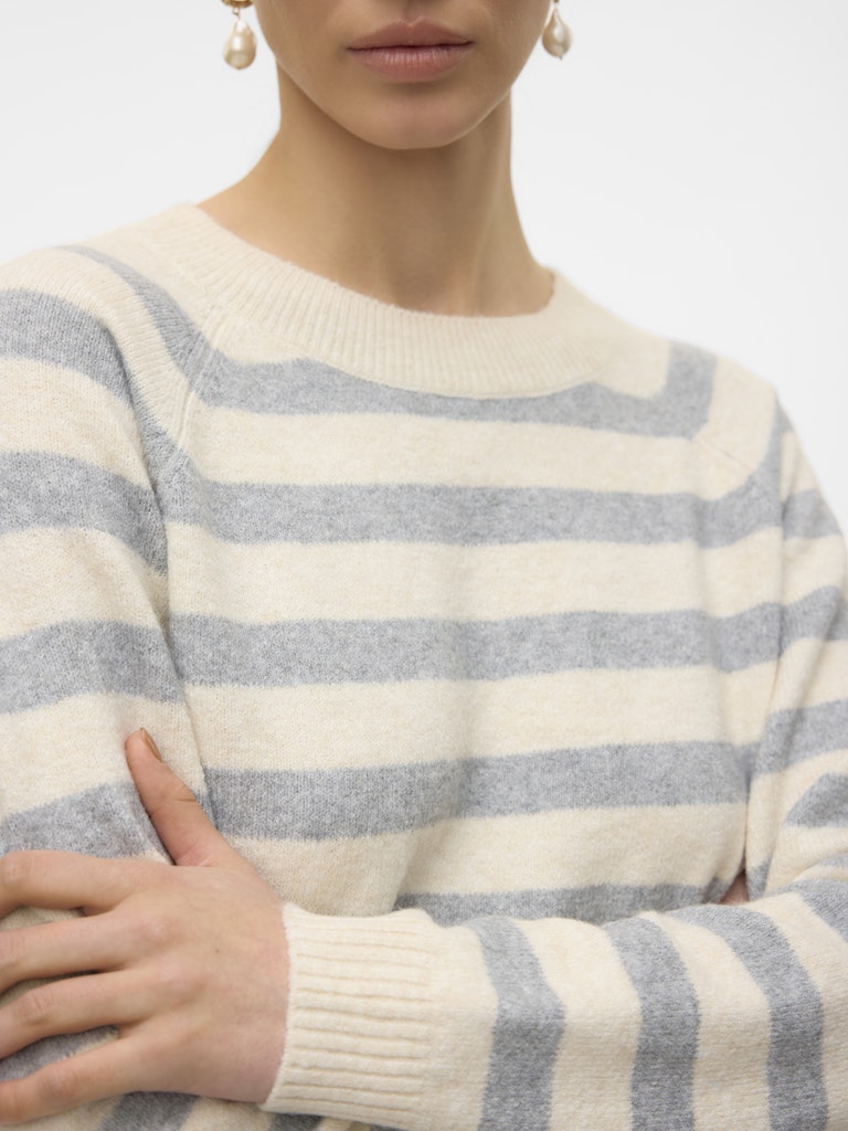 Vero Moda Damen Pullover Birch/W. Lgm