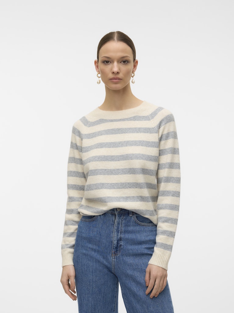 Vero Moda Damen Pullover Birch/W. Lgm