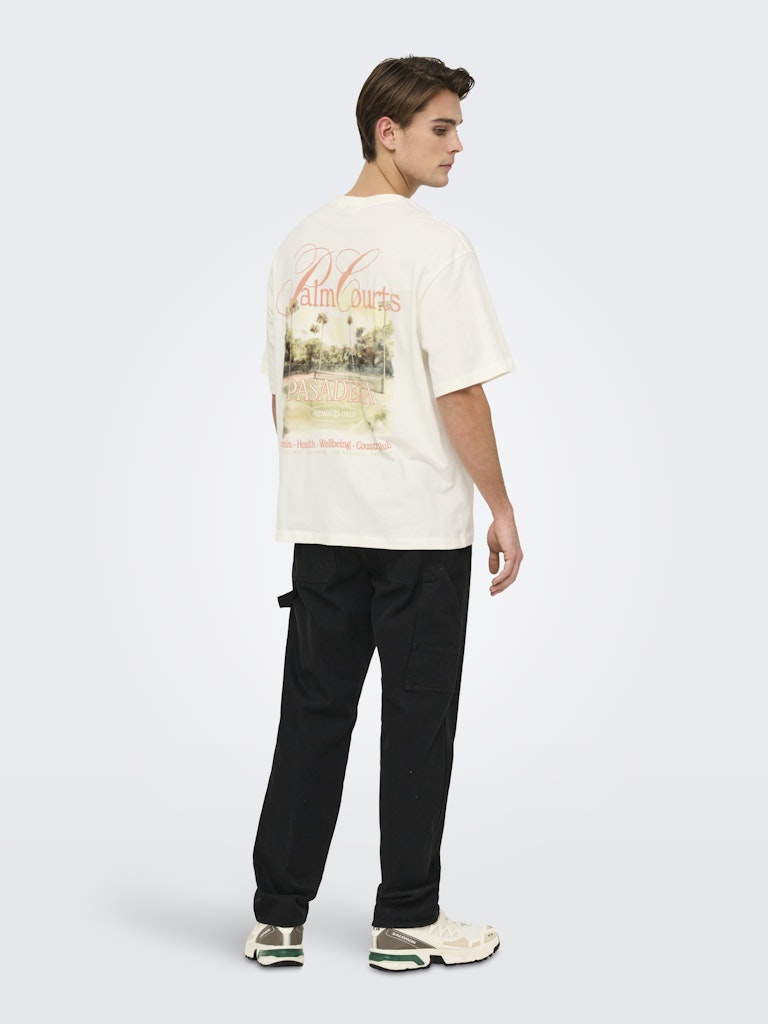 Only & Sons Herren T-Shirts kurz Cloud Dancer/Cl