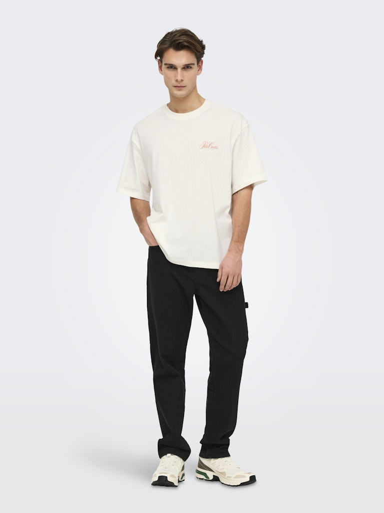 Only & Sons Herren T-Shirts kurz Cloud Dancer/Cl