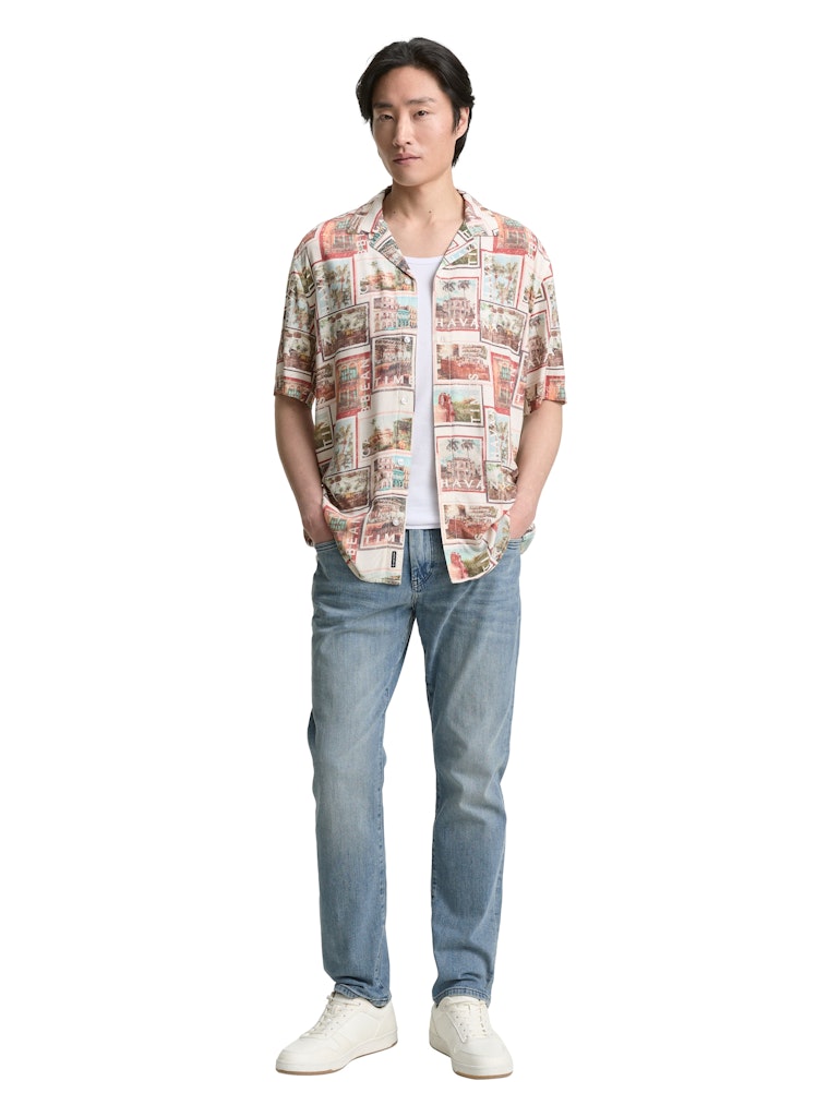 Tom Tailor Herren Hemden kurz Multi Color Pho