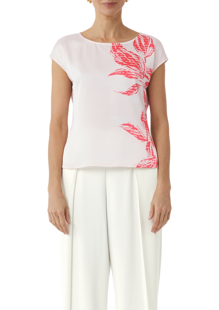 Comma Damen T-Shirts Lilac/Pink
