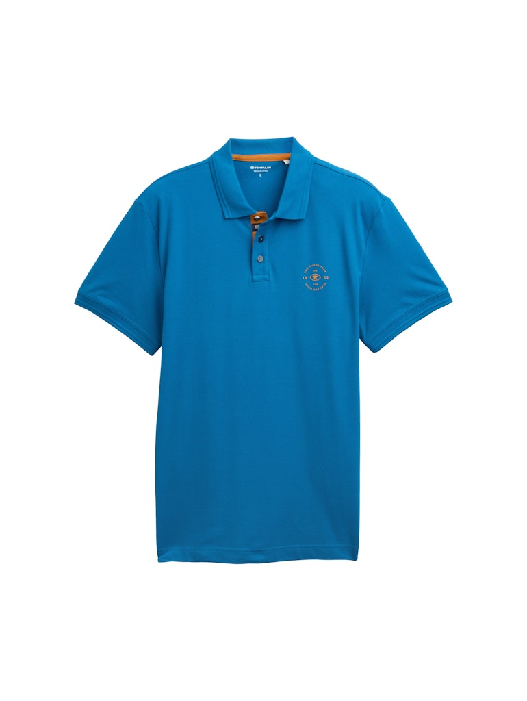Tom Tailor Herren Polo-Shirts Blue Petrol
