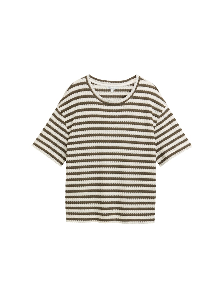 Tom Tailor denim Damen Sweatshirts Olive White Str