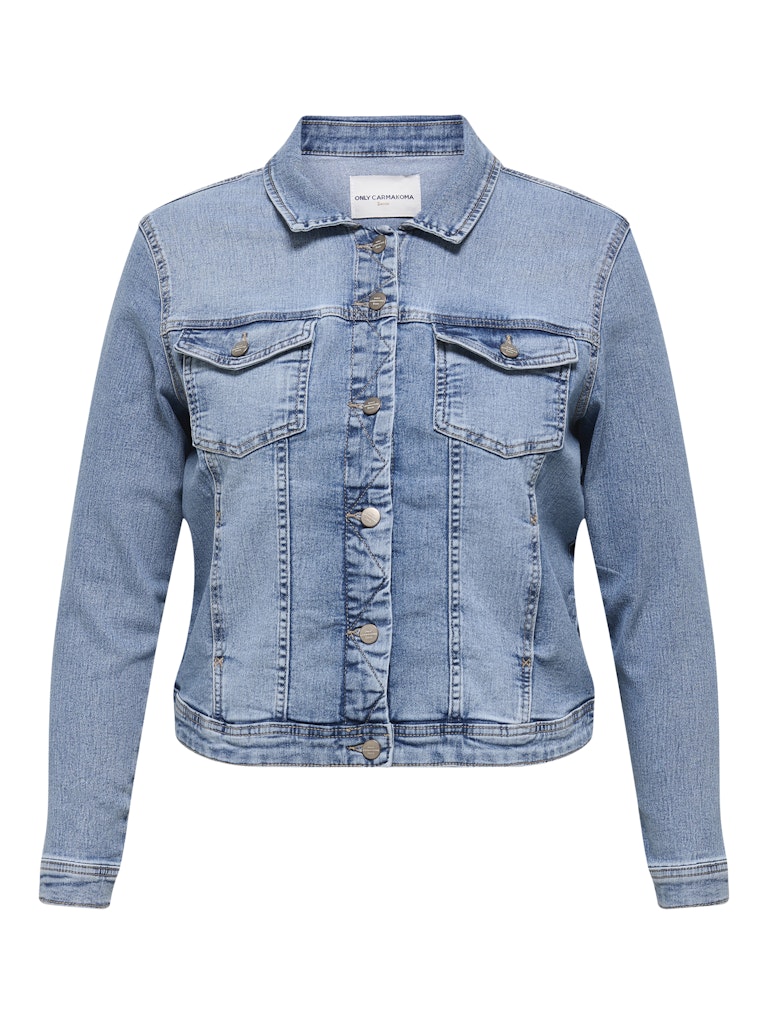 Only Caramkoma Damen Jacken Light Blue Deni