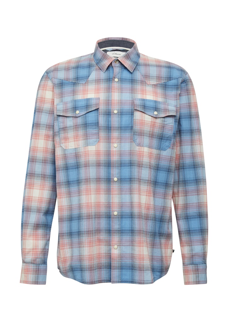 S. Oliver red Herren Hemden lang Blue