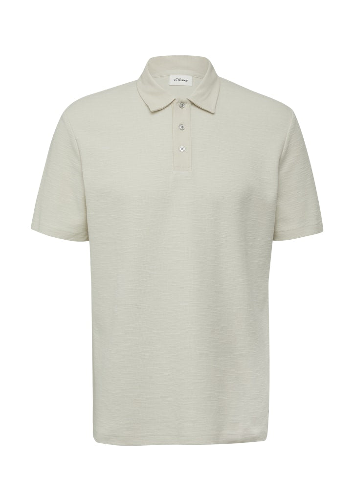 S. Oliver red Herren Polo-Shirts White
