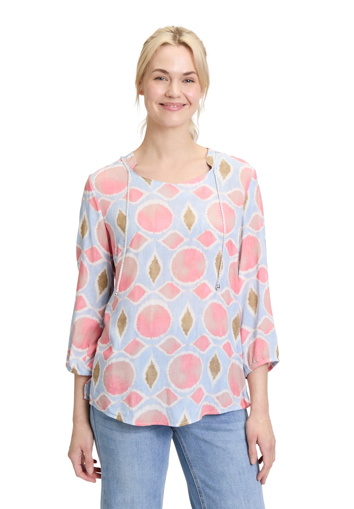 Cartoon Damen Blusen Rosé/Blue