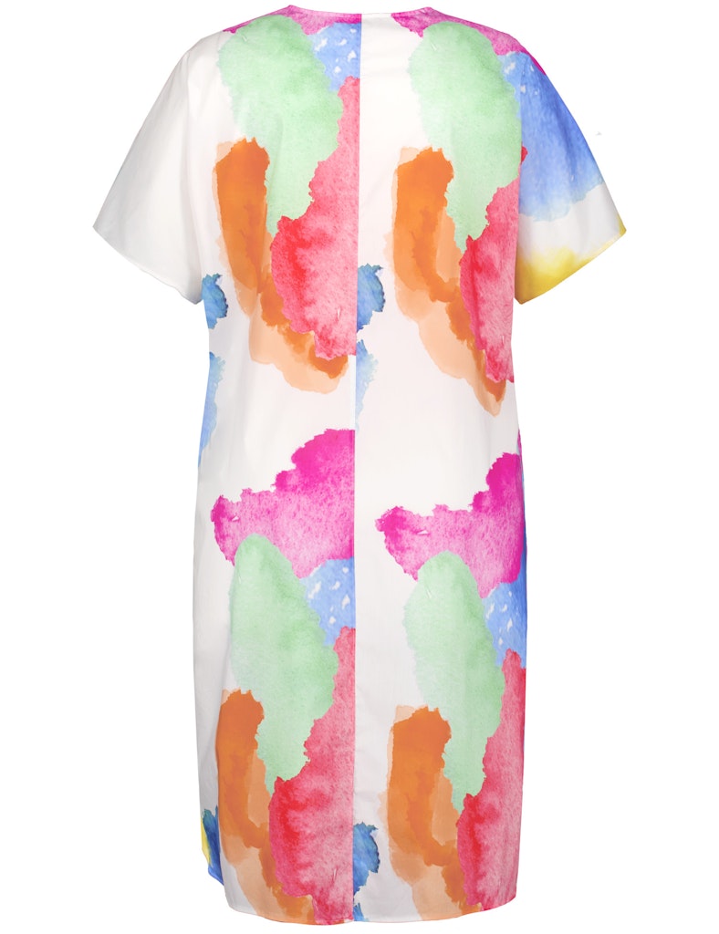Samoon Damen Kleider White Gemustert