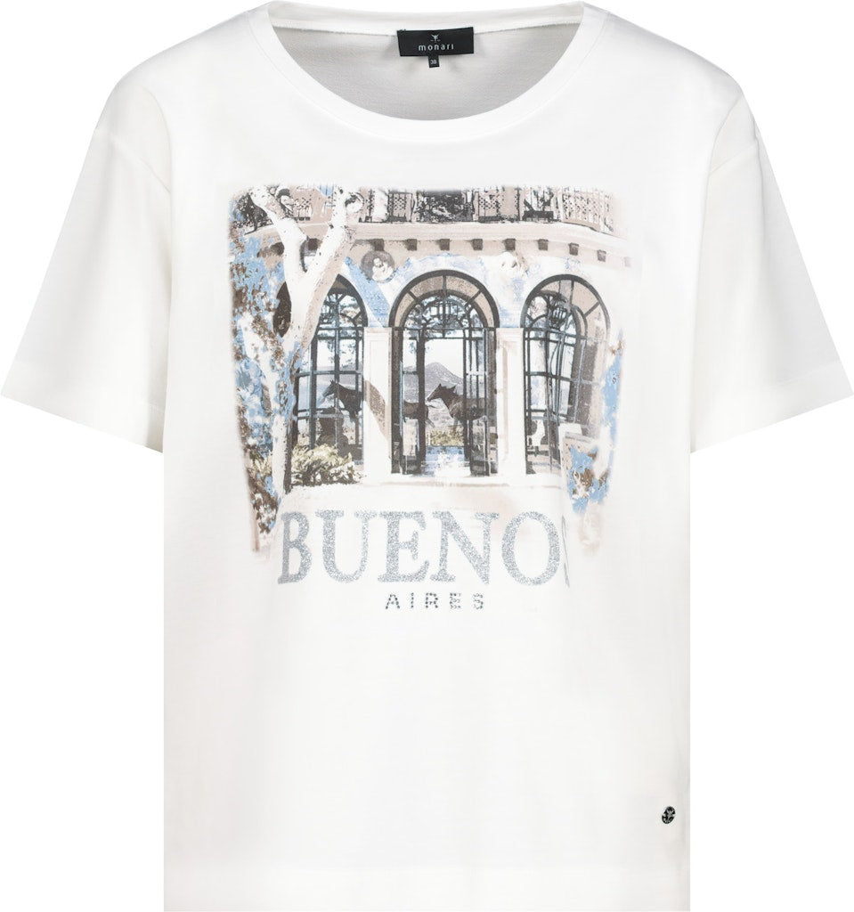 Monari Damen T-Shirts  Cream