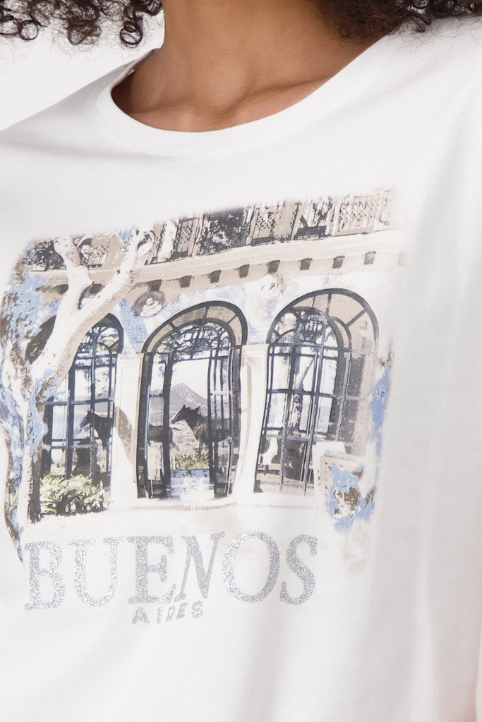 Monari Damen T-Shirts  Cream