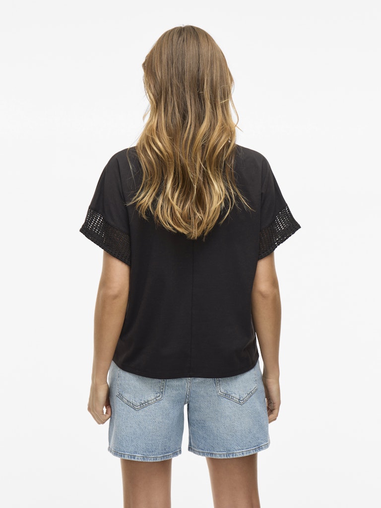Vila Damen T-Shirts Black Beauty