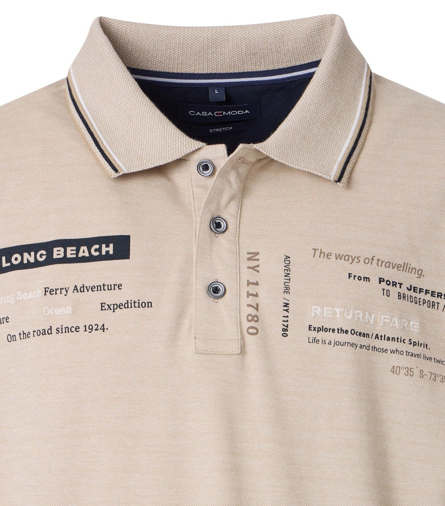 Casa Moda Herren Polo-Shirts  Beige