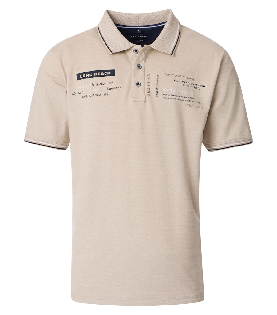 Casa Moda Herren Polo-Shirts  Beige