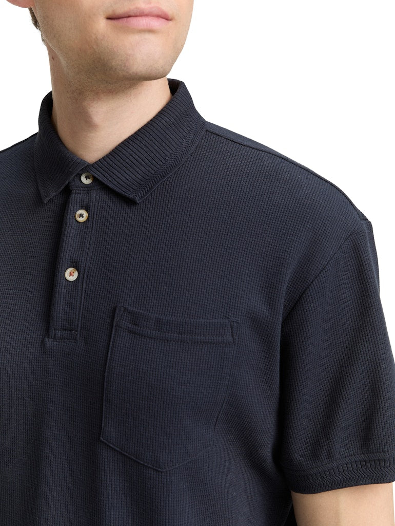 Tom Tailor Herren Polo-Shirts Sky Captain Blu