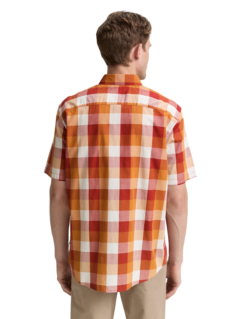 Tom Tailor Herren Hemden kurz Red Big Check