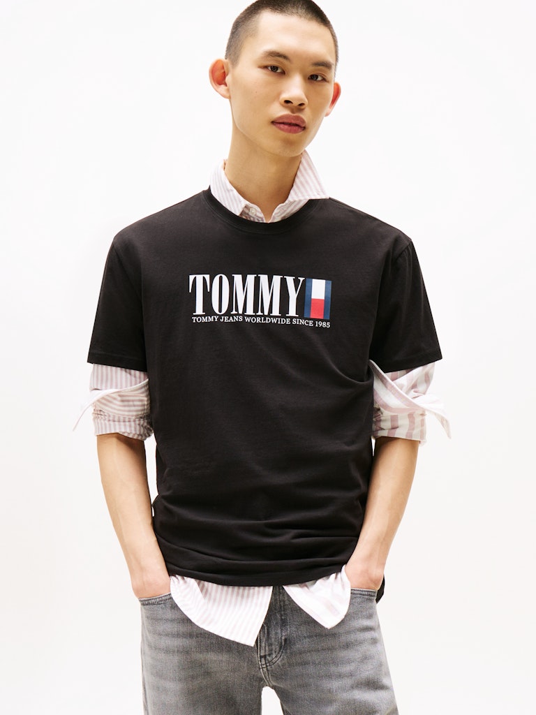 Tommy Jeans Herren T-Shirts kurz Bds Black