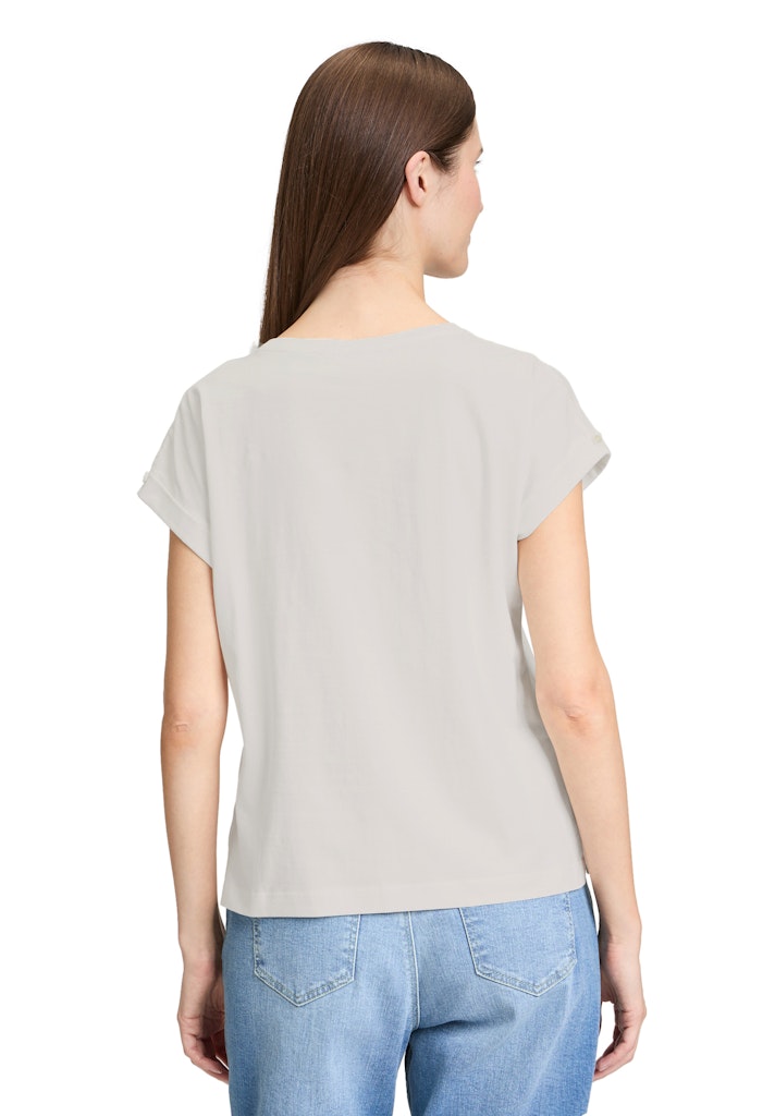 Cartoon Damen T-Shirts Patch Cream/Pin