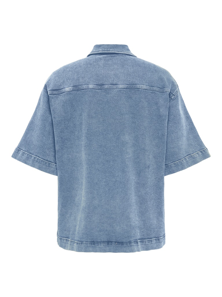 Only Caramkoma Damen Blusen Light Blue Deni