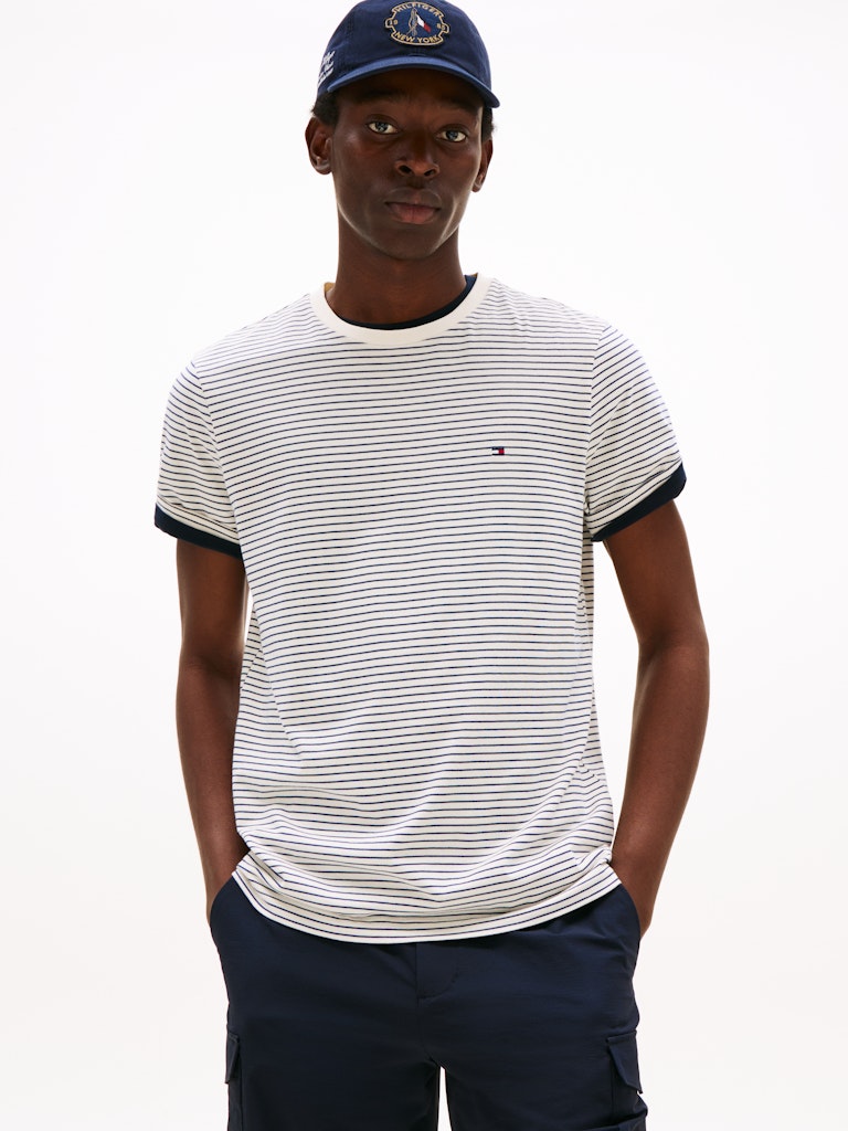 Tommy Hilfiger Herren T-Shirts kurz Fe White