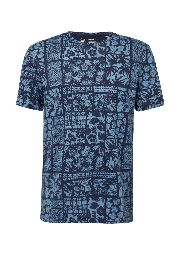 S. Oliver red Herren T-Shirts kurz Blue