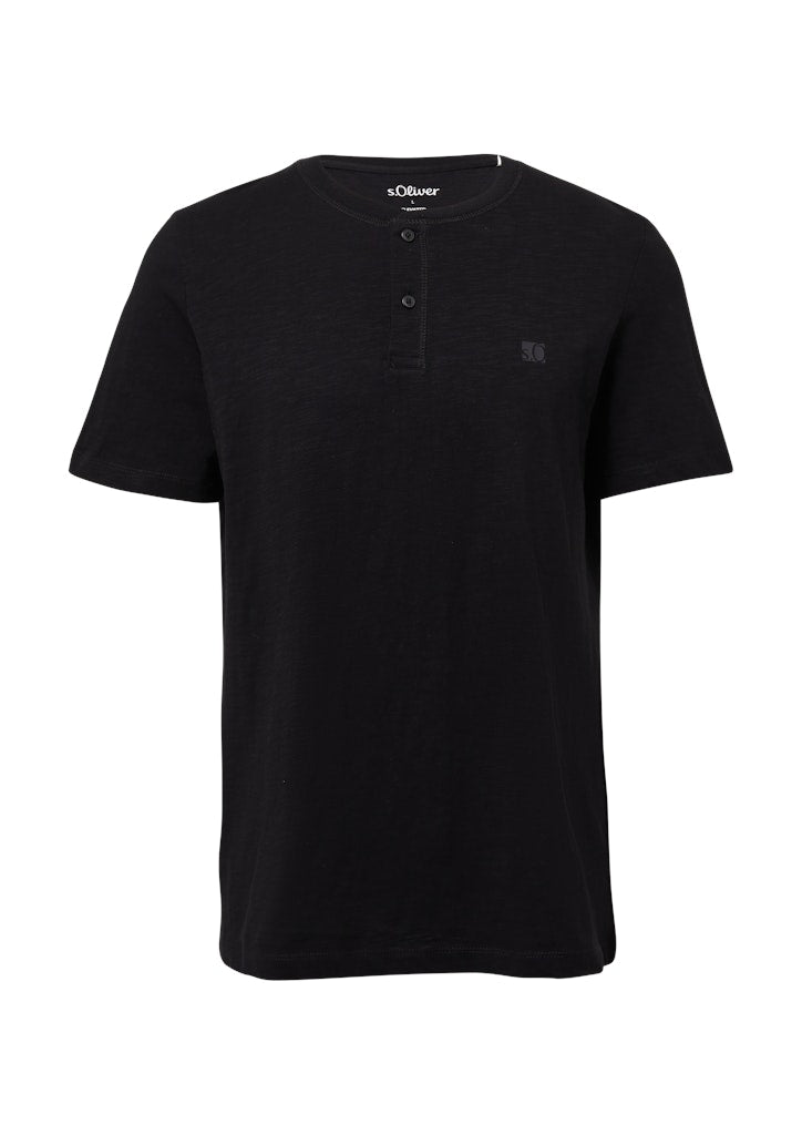 S. Oliver red Herren T-Shirts kurz Grey/Black