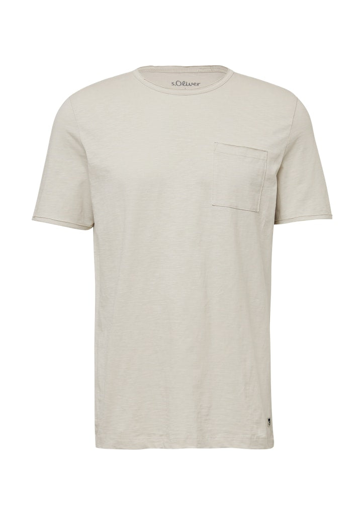 S. Oliver red Herren T-Shirts kurz White